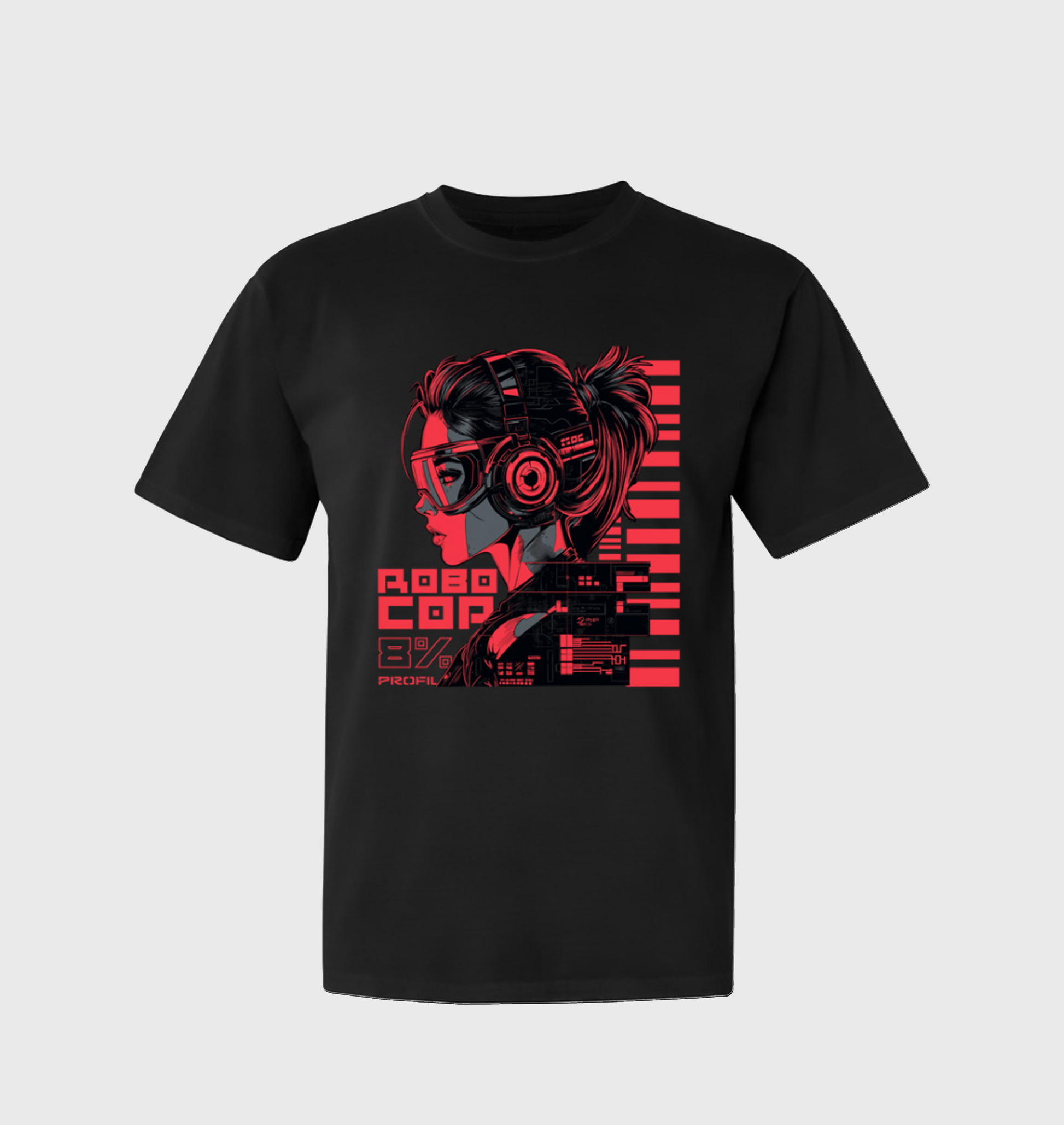 warrior girl red monochrome cool graphic tees, designer tees