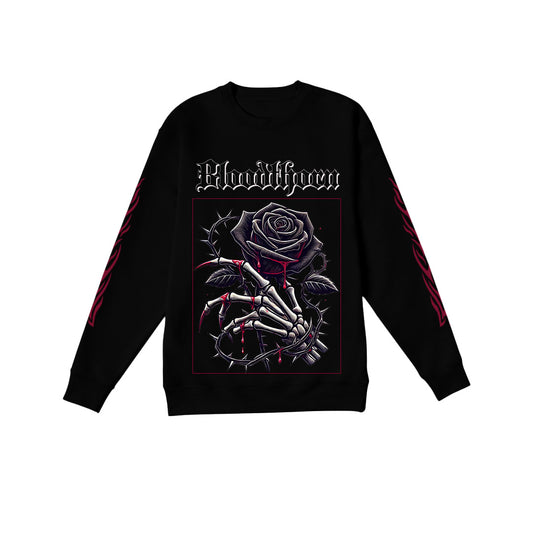 Dark Hex Evil Rose Gothic Crewneck Sweatshirt