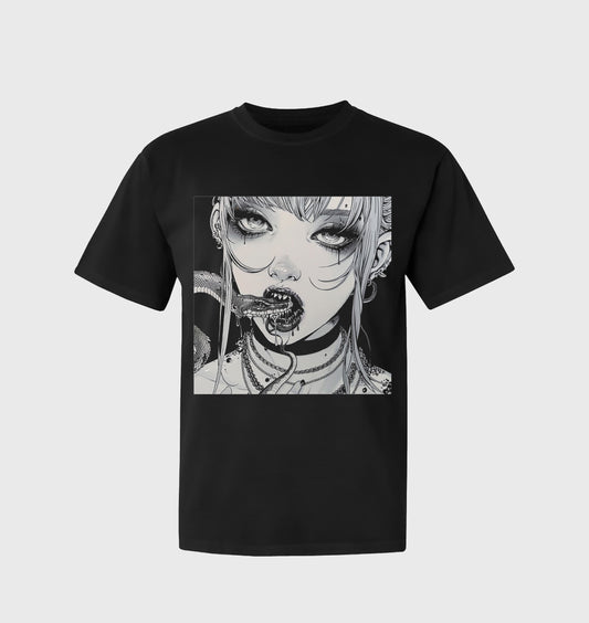 Unisex Gothic Graphic Tees, Snake Bites