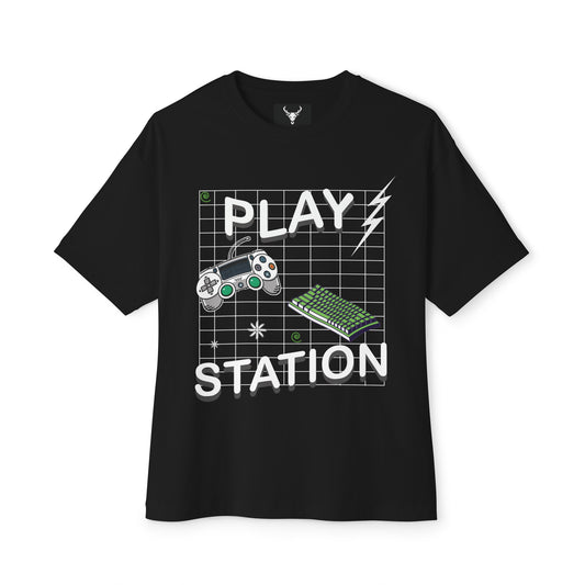 Play Station look oversized graphic tees selling on Goatapparels