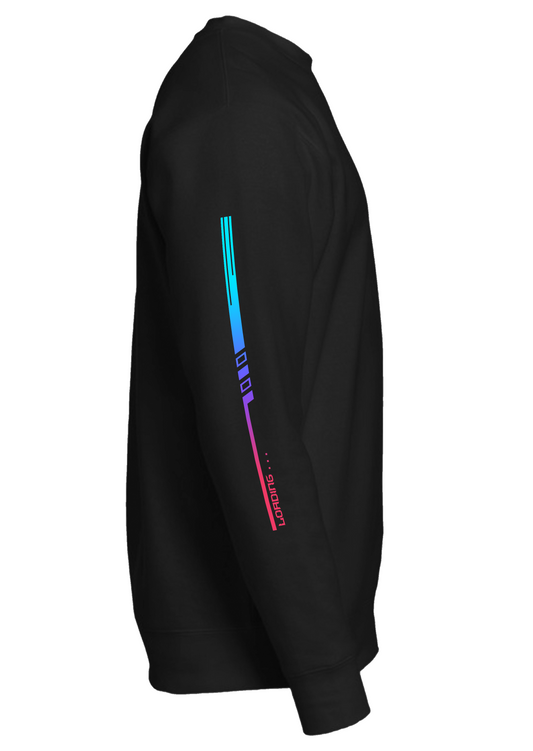 futuristic Humanoid Neon Theme Graphic Sweatshirt