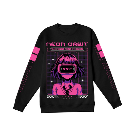 Nyxra Cyber Girl Black Sweatshirt