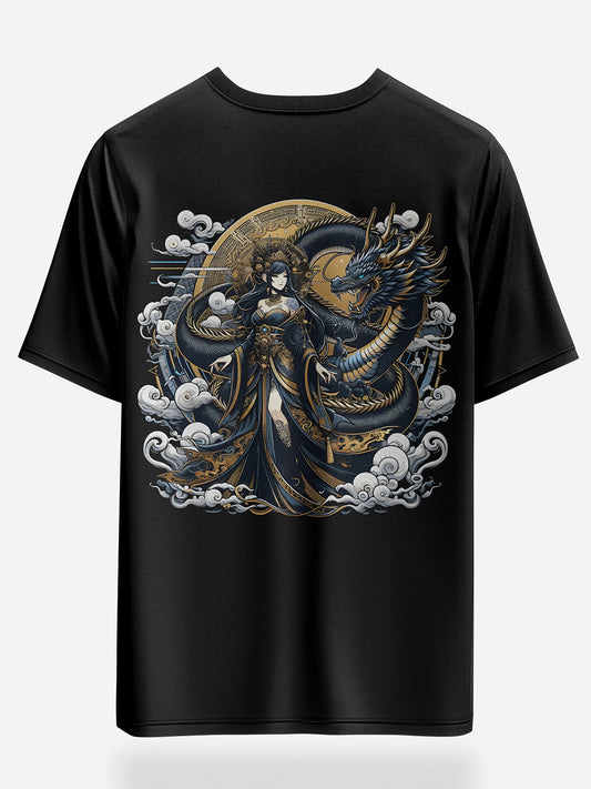 Unisex Oversized Graphic Tees Celestial Dragon T-Shirt