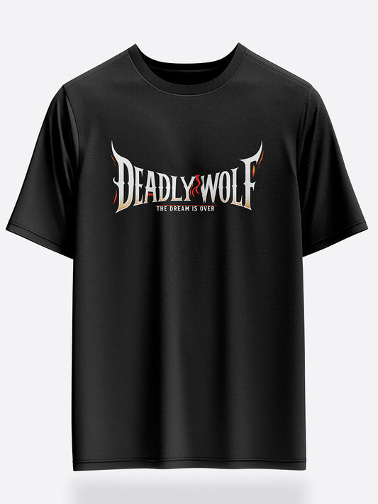 Unisex Oversized Graphic Tees Deadly Wolf T-Shirt