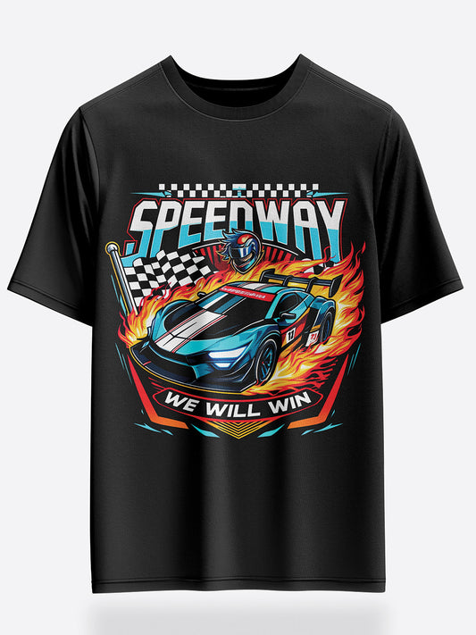 Unisex Speed Demons Oversized Graphic T-Shirt