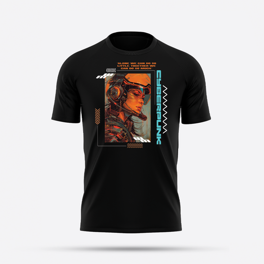 Unisex Cyberpunk Tees, Alone