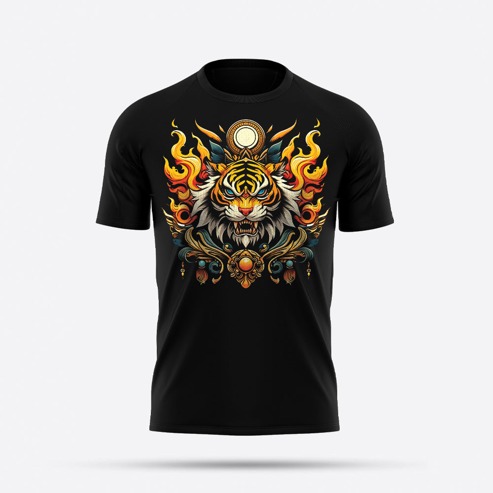 tiger flame cool graphic tees selling on goatapparels