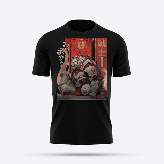 futuristic warrior, tiger cool graphic tees