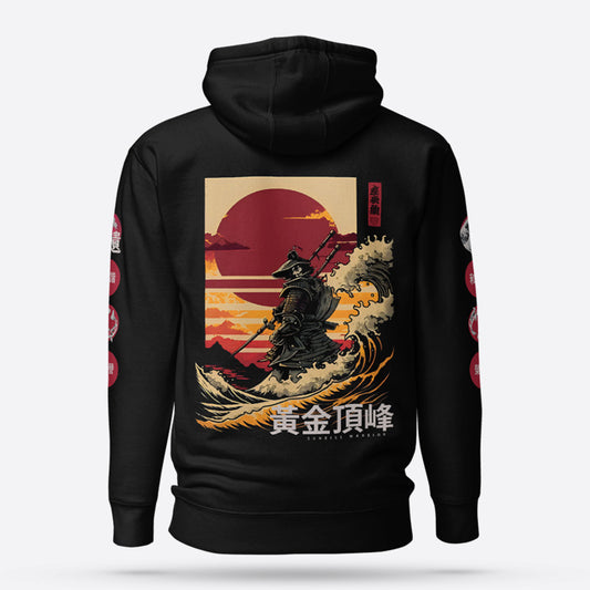 Rising Ronin Black Graphic Hoodie selling on Goat Apparels