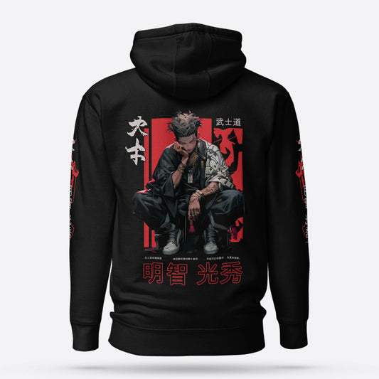 warrior black graphic hoodie selling on Goatapparels