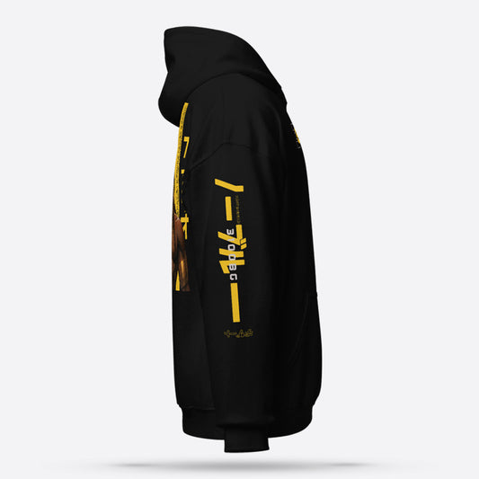 Cyber Shogun Pullover Premium Black Graphic Hoodie
