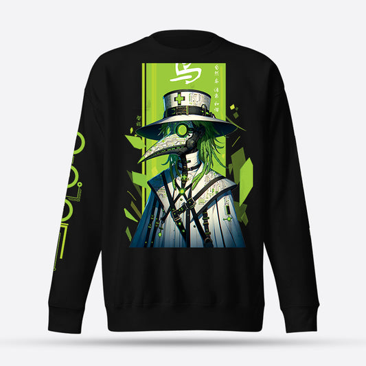 Cyberpunk graphic crewneck sweatshirt sell on goat apparels 